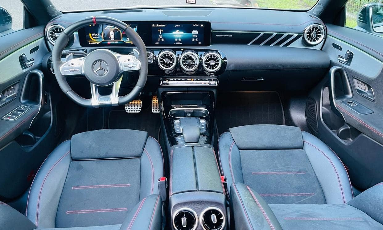 Mercedes-Benz CLA cockpit with dual displays and center console